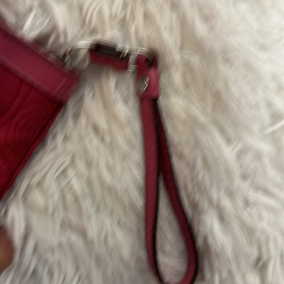 COACH WOMEN'S PINK QUILTED STITCH SIGNATURE NYLON/LEATHER TOTE/SHOULDER BAG - Picture 12 of 12